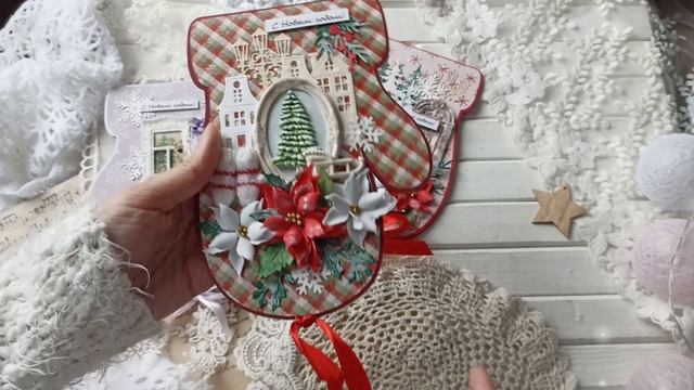 Новогодние открытки-варежки