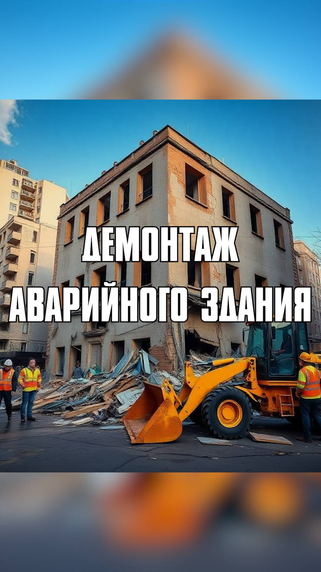 Снос. Демонтаж здания. Разбор