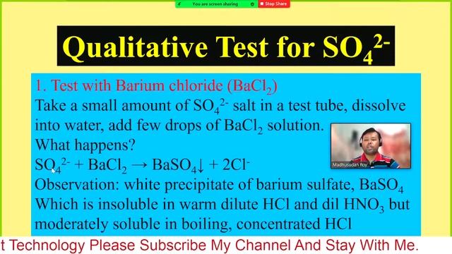 Qualitative Test of Carbonate, Sulfate, and Nitrate | Salt Analysis | Confirmatory Test | Ring_Test