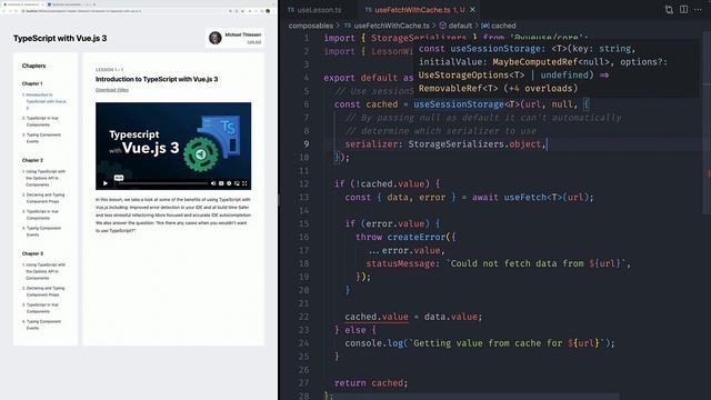 051 - Mastering Nuxt - 5-7 Creating the useFetchWithCache Composable - HD