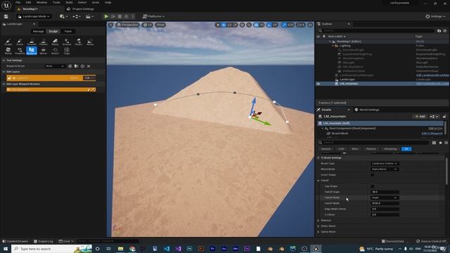 236.landscape landmass in unreal engine 5