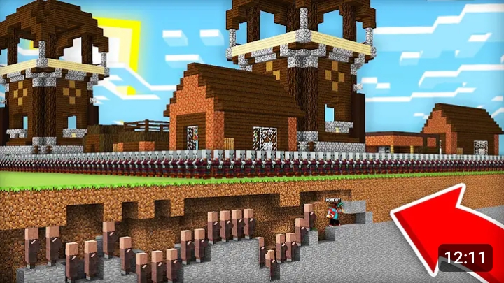 МЫ С ЖИТЕЛЯМИ ПРОБРАЛИСЬ В ДЕРЕВНЮ РАЗБОЙНИКОВ В МАЙНКРАФТ | Компот Minecraft