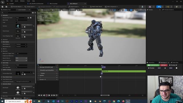 351.Character hit animation montage