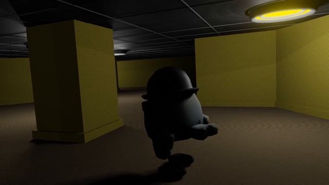 Dragon Dude in the BACKROOMS (3D Chicken Gun)