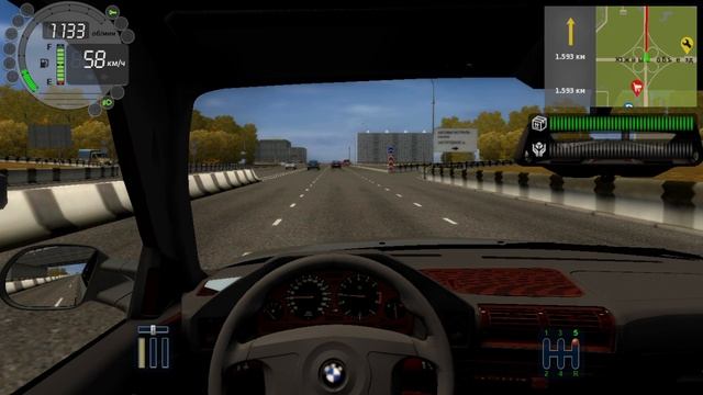 156) City Car Driving 2.708 км Гоголя - Спортивная BMW M5 ALPINA (E34)