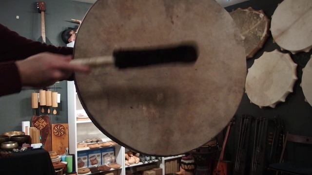 Tambourine 24_ Siberian Shamanic Four Faces - Circle Drum Frame drum Handcrafted - www.shamanic.ru