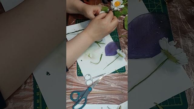 Веночек на голову из ромашка (фаомиран). 1 часть