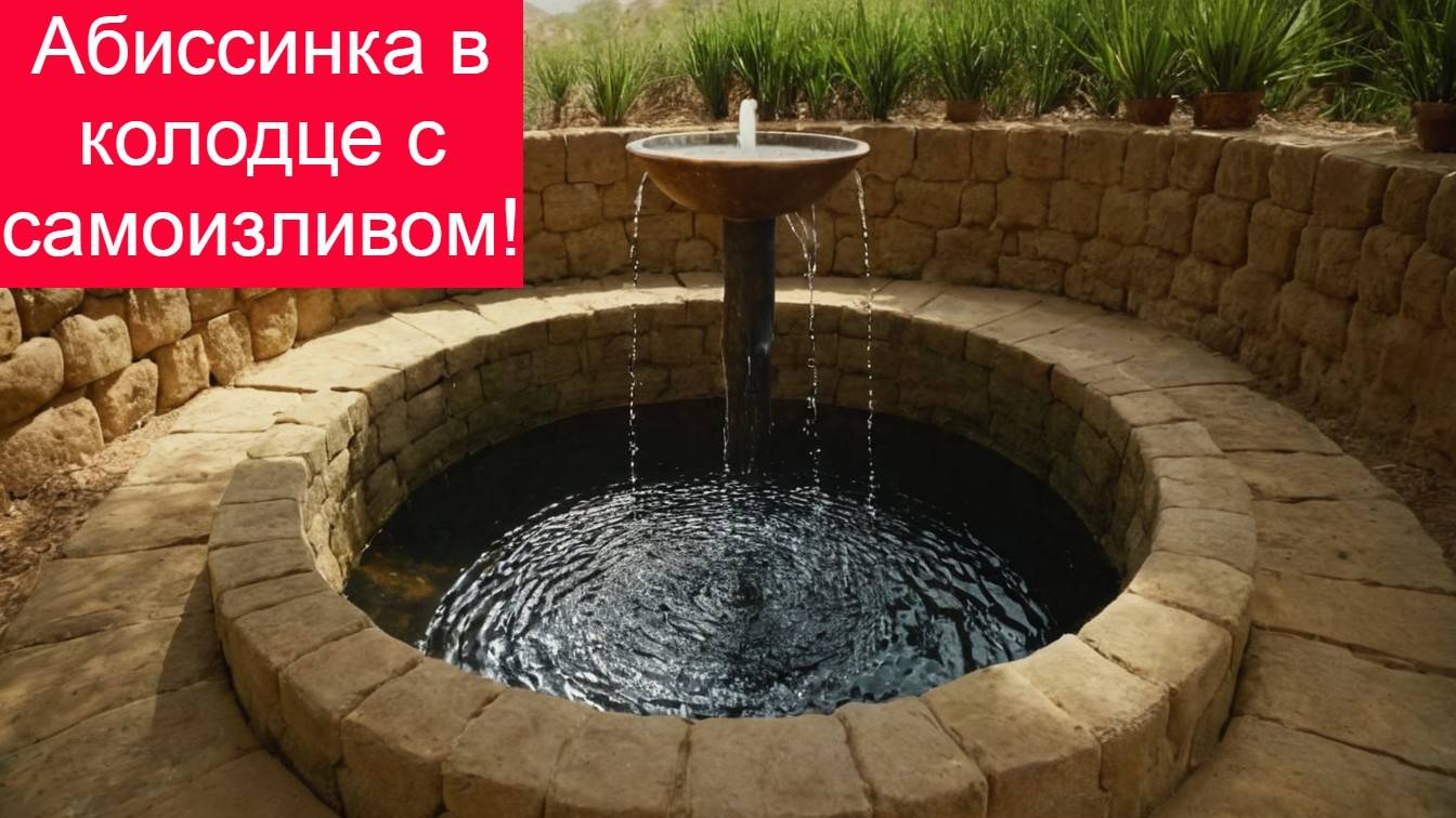 Абиссинка в колодце на самоизлив! Углубление колодца.