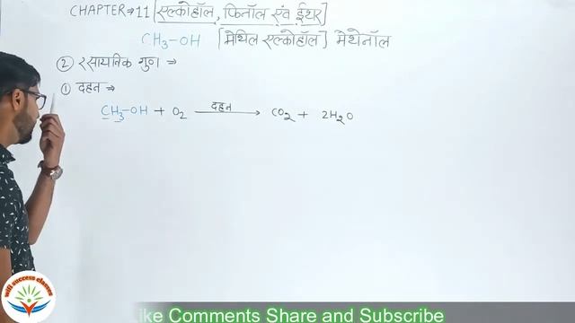 Class 12th Chemistry unit 11 topic Properties and Preparation of Methanol