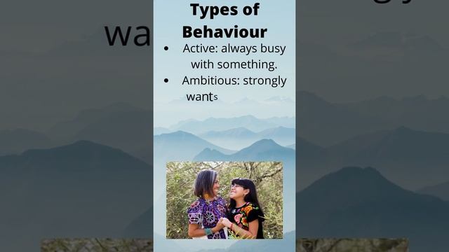 Concept of individual behaviour & Types of human behaviour