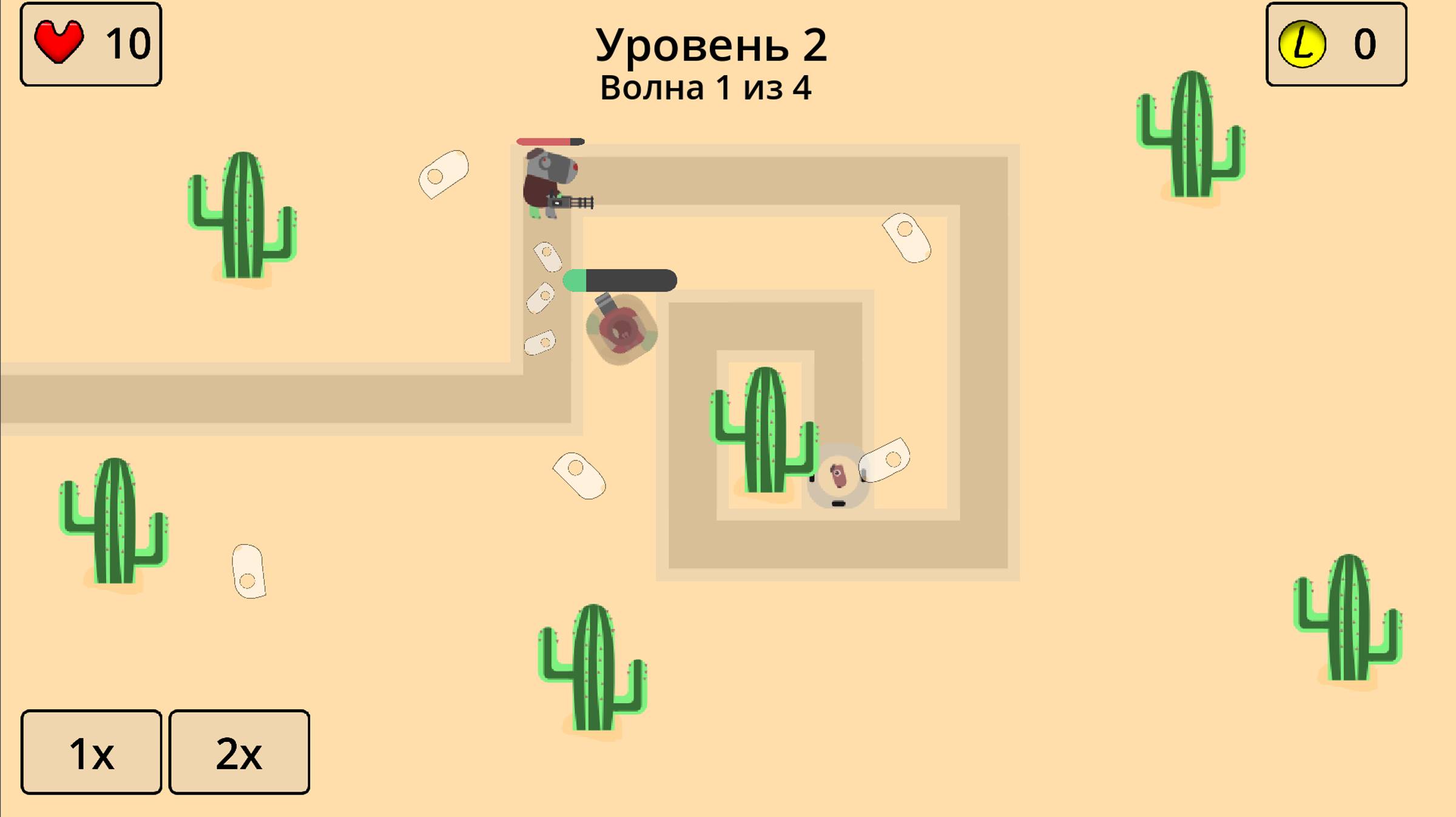 Tower defence. Обновления по игре «Автоматные псы: Пустынная оборона» 🎮🌵