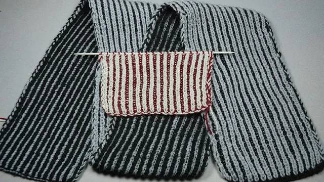 Как связать шарф бриошь