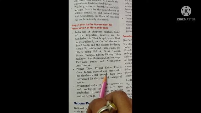 STEPS TAKEN BY THE GOVERNMENT FOR PRESERVATION OF FLORA AND FAUNA