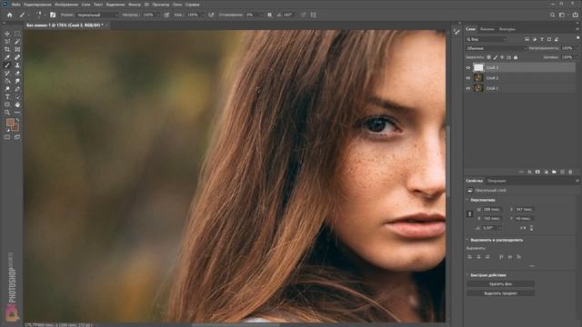 Техника ретуши волос в Photoshop