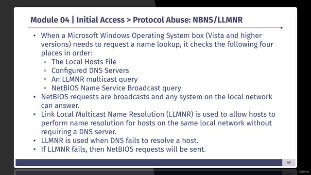 AD Pentest 04 Module  - 21 -NBNSLLMR 101