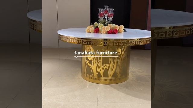 New Design Stainless Steel Base MDF Top Wedding Table