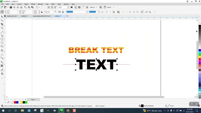 Corel Draw Tips & Tricks Break Text apart 3 ways