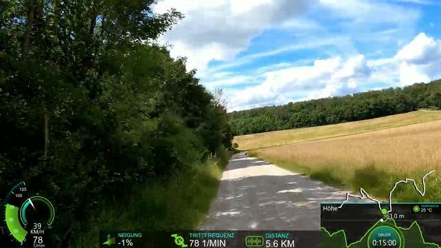 30 minutes Fat Burning Indoor Cycling Workout small Roads Germany Garmin 4K Video720p
