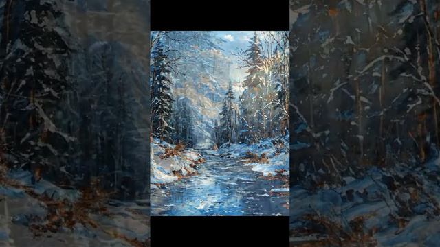 Снег и ёлки ледяные горки