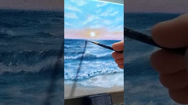 #sunset #painting #seascapepainting #oilpainting #арт #art #закат #море #живопись #пейзаж #рисуем