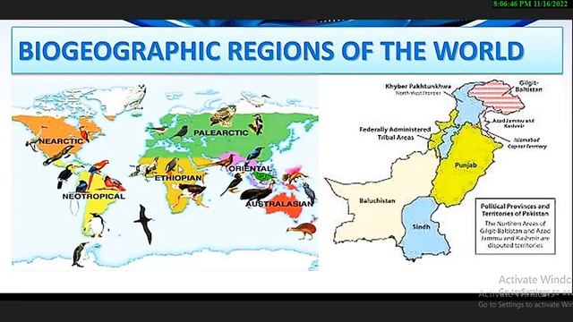 BIOGEOGRAPHIC REGIONS AND THEIR FAUNA - BS ZOOLOGY- 5TH SEMESTER