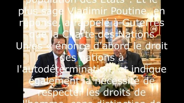De quoi Poutine a-t-il parlé avec le secrétaire général de l'ONU à Kazan.