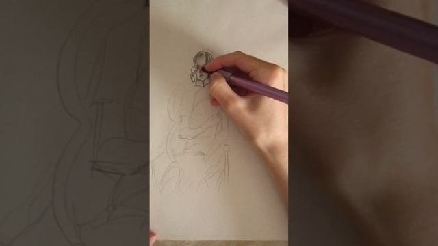 Быстрый фэшн скетч в крафтовом скетчбуке #drawing #art #fashionillustration #sketch