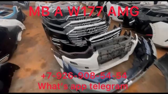 Бампер передний (Ноускат) Mercedes A 200 220 250 W177 AMG Передняя панель радиатор усилитель ПТФ