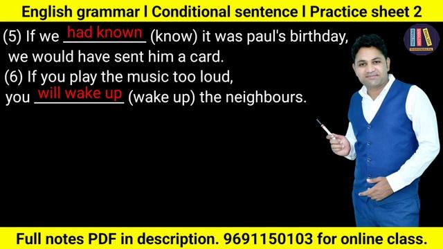 Practice Sheet 2 | Conditional Sentences | English Grammar | Raghvendra Pal