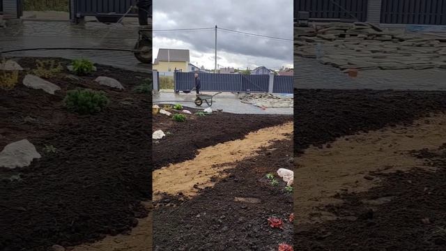Оформление входной группы, устройства цветника