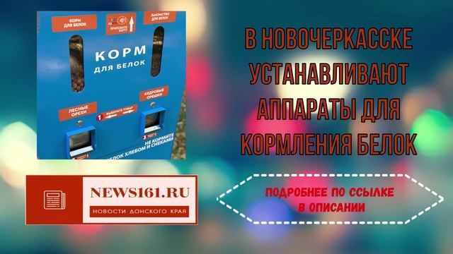 В Новочеркасске устанавливают аппараты для кормления белок