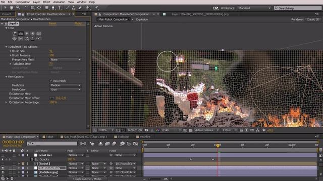 27. Creating heat distortion with the Liquify effect