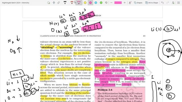 Periodicity in Elements - Lec 3 - Part 2 - Dt. 24/Jan/2024 - Electron Gain Enthalpy and Trends