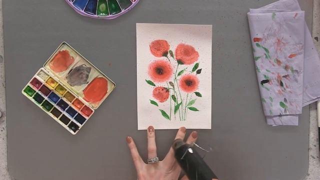 HOW TO - WATERCOLOUR PAINT - WATERCOLOUR CARD - WATERCOLOUR BRUSH TECHNIQUES - HANDMADE CARD - QUIC
