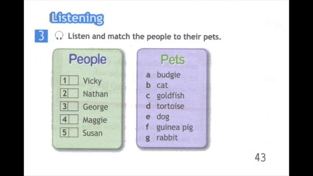 Spotlight 5 Workbook Audio Ex. 3, p. 43