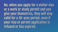 Can visa be refused after biometrics?