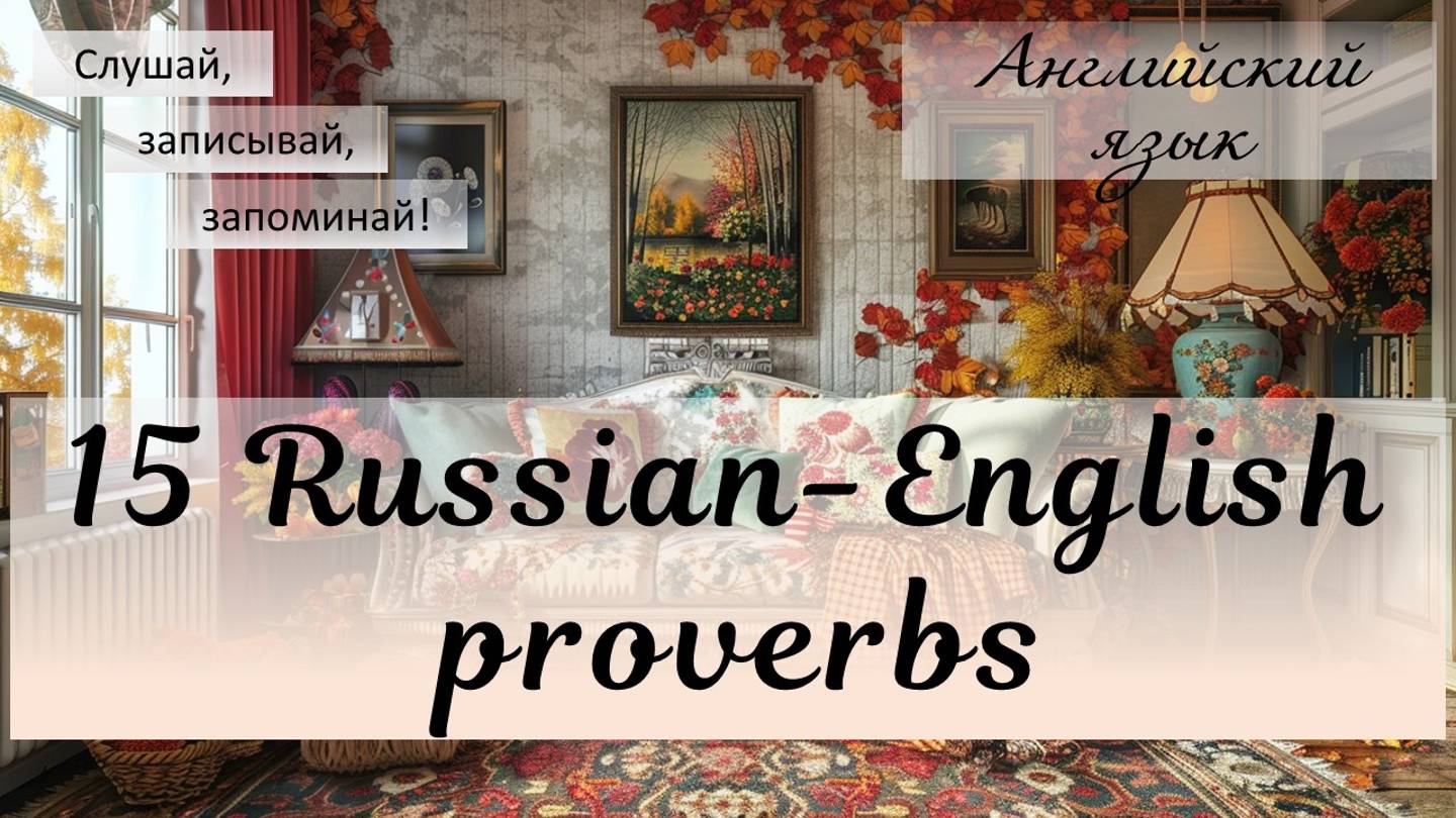 15 Русских пословиц на английском. 15 RussianEnglish proverbs