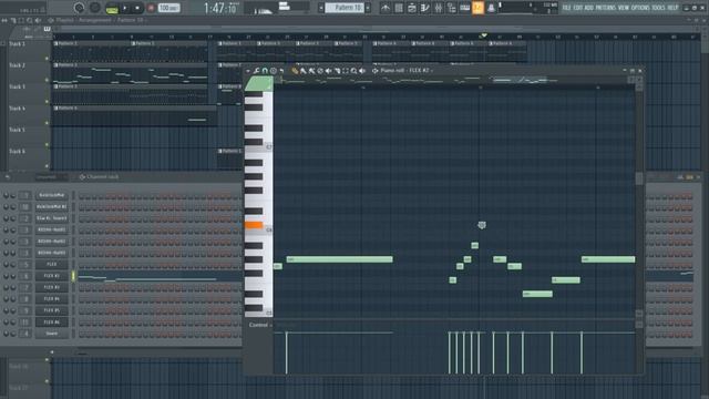 Making a Darksynth composition using new @fl_studio plugin ＂FLEX＂ and the synthwave library