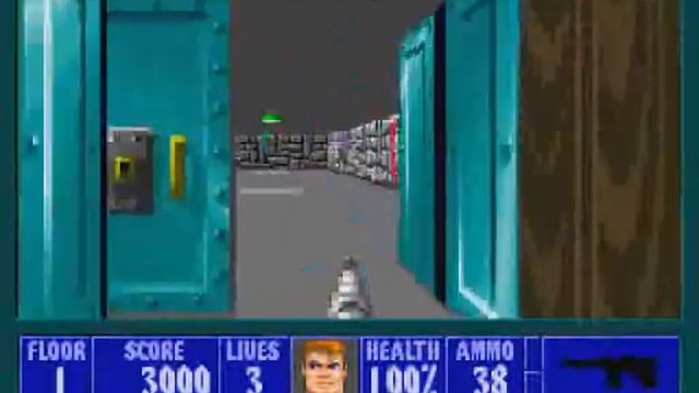 Wolfenstein 3D Parody Danes Face In Secret Passage By Elevator