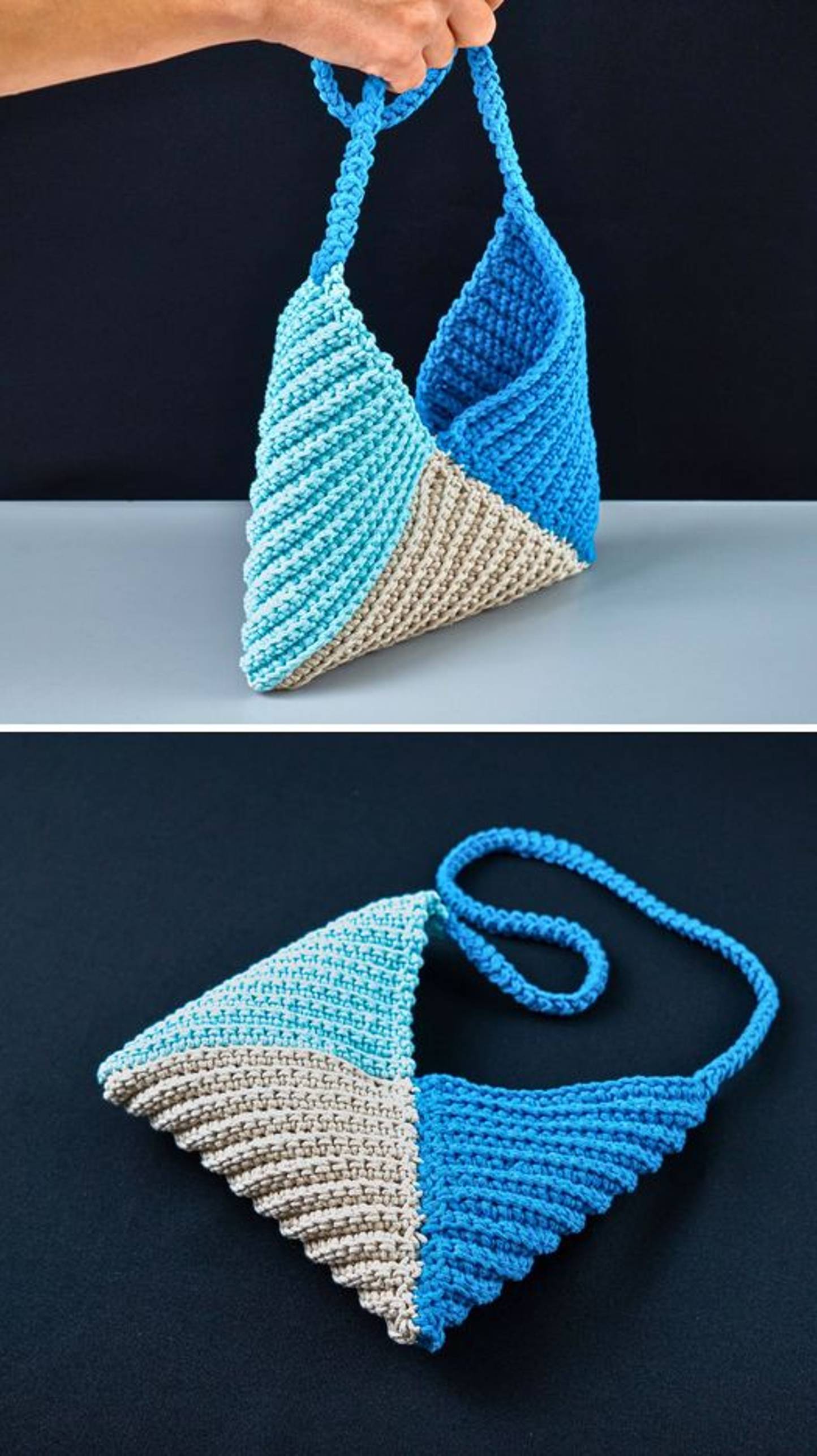 Быстрая и простая разноцветная сумка! Урок для начинающих! 🧶