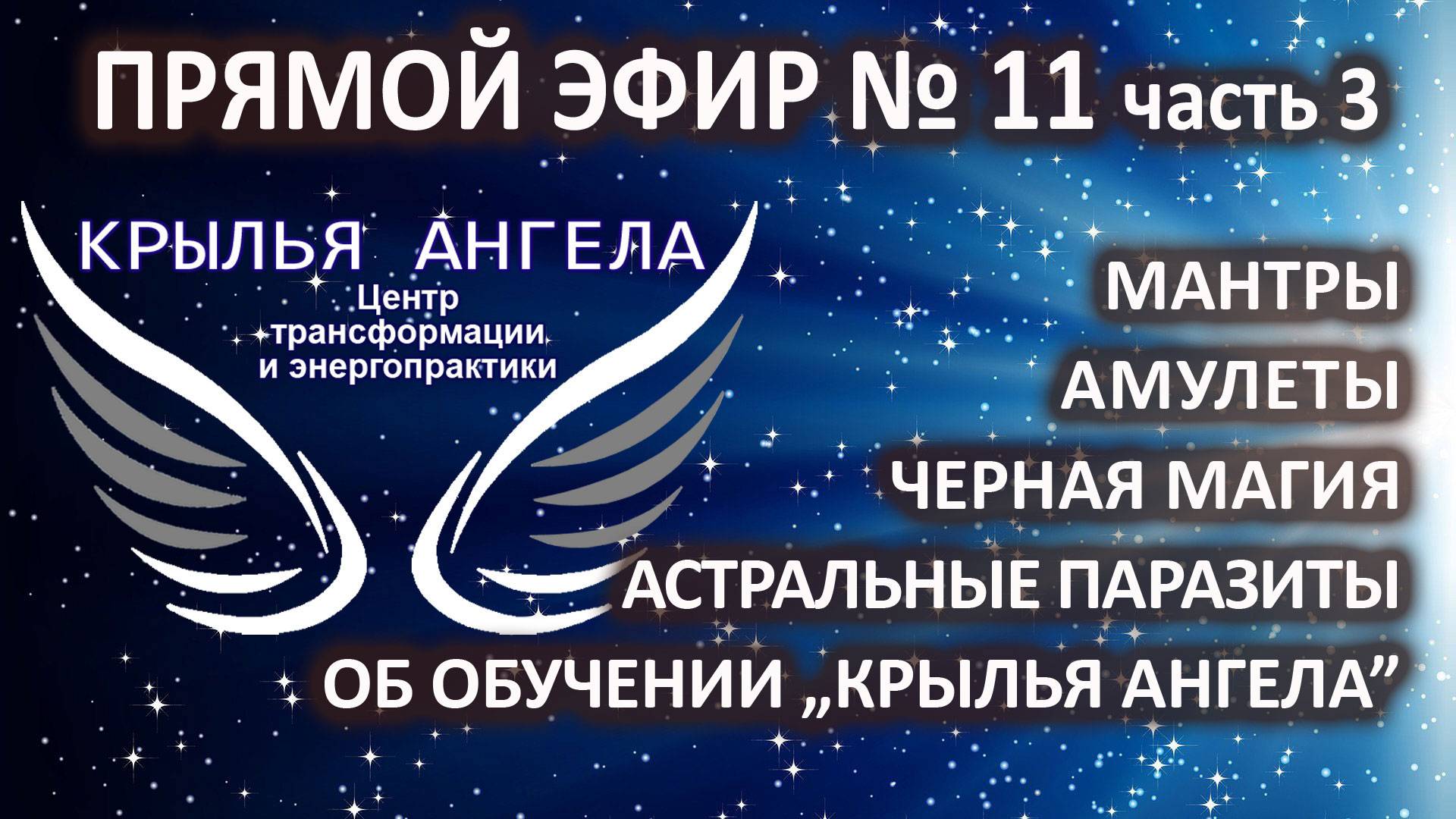 Прямой эфир №11 часть 3. Мантры. Амулеты. Черная магия. Астральные паразиты. О нашем обучении.