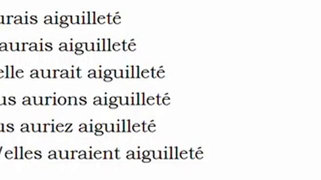 Изучение французского языка = Спряжение глаголов = Aiguilleter