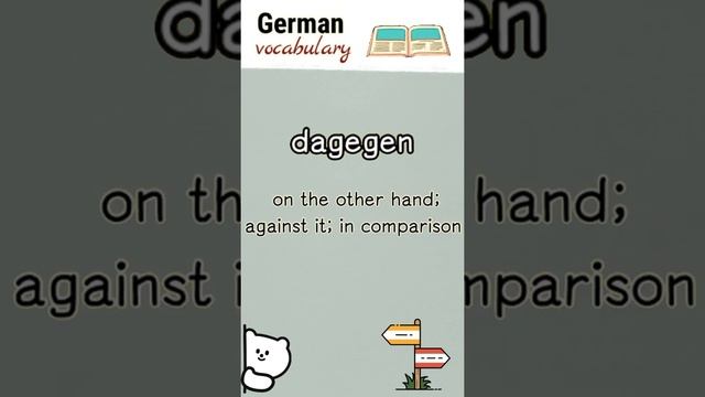 dagegen (against it) | German vocabulary