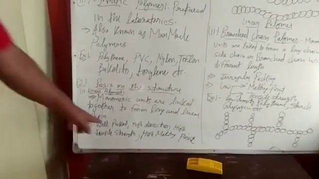 Class 12 chemistry synthetic, linear and branched chain polymer