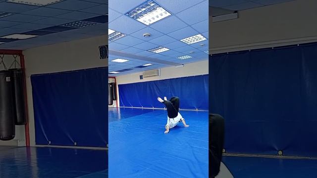 Sinten-ryu / aikido,   Наработка страховка с прогибом