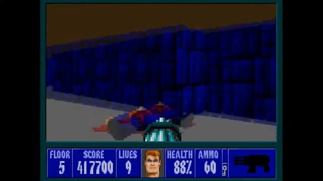 Wolfenstein 3D: Nocturnal Missions (1992) E5F5 All Secrets - I Am Death Incarnate 100% Walkthrough