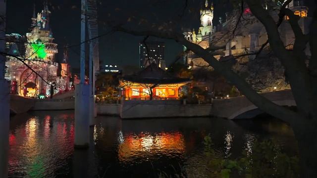Night Stroll Around Seokchon Lake Serene Views and City Lights in Seoul ｜ Walking Tour