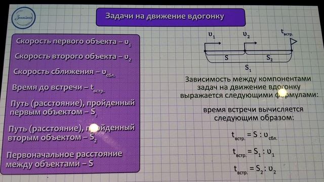 Задачи на движение (1 часть)
