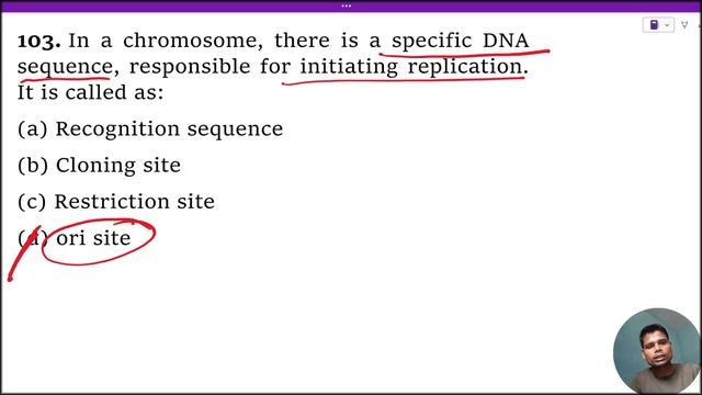 In a chromosome, there is a specific DNA sequence, responsible for initiating replication. It is