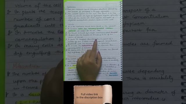 Vacuole // class 11 biology notes // cell the unit of life